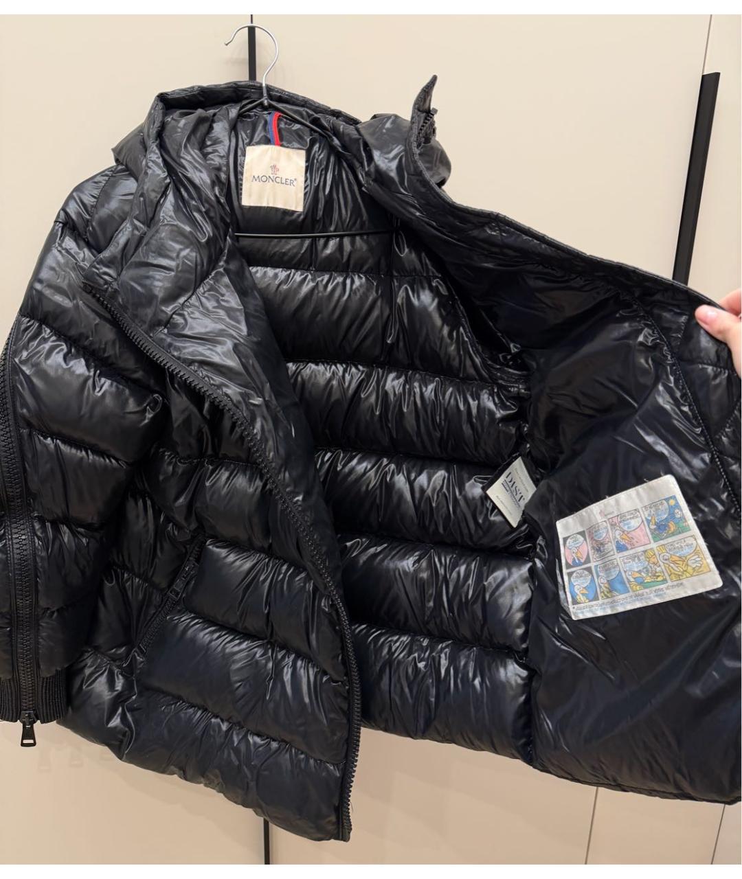 MONCLER Черный нейлоновый пуховик, фото 7