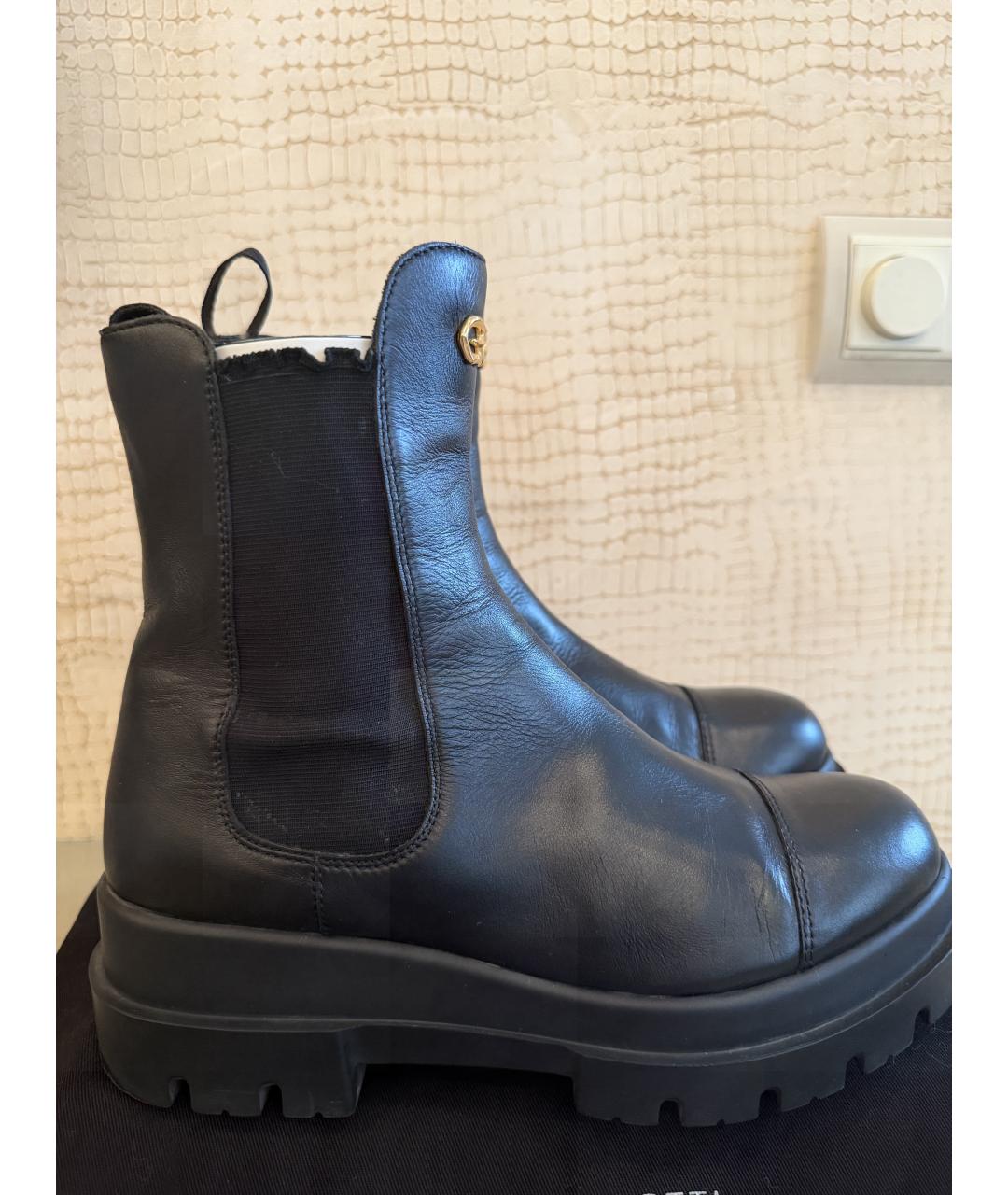 GIUSEPPE ZANOTTI DESIGN Черные кожаные ботинки, фото 3