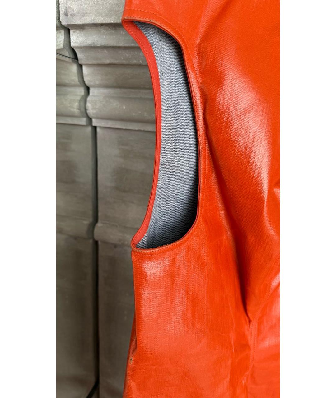 RICK OWENS Оранжевое хлопковое платье, фото 6