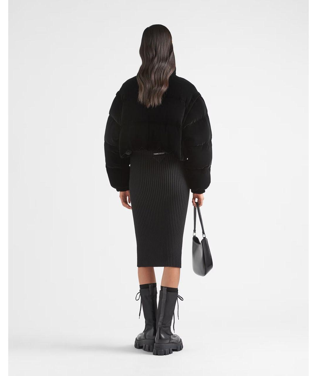 PRADA Черная вискозная куртка, фото 4