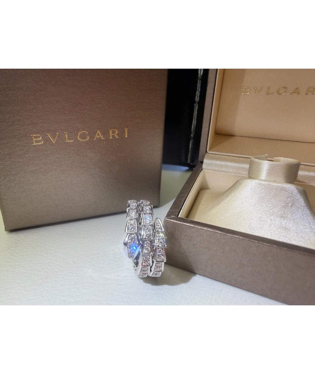 BVLGARI Серебряное кольцо из белого золота, фото 5