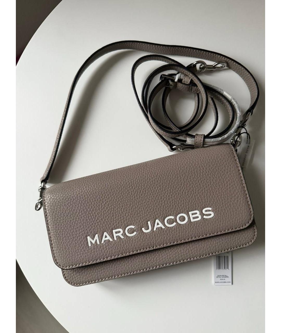 MARC JACOBS Серая кожаная сумка через плечо, фото 5