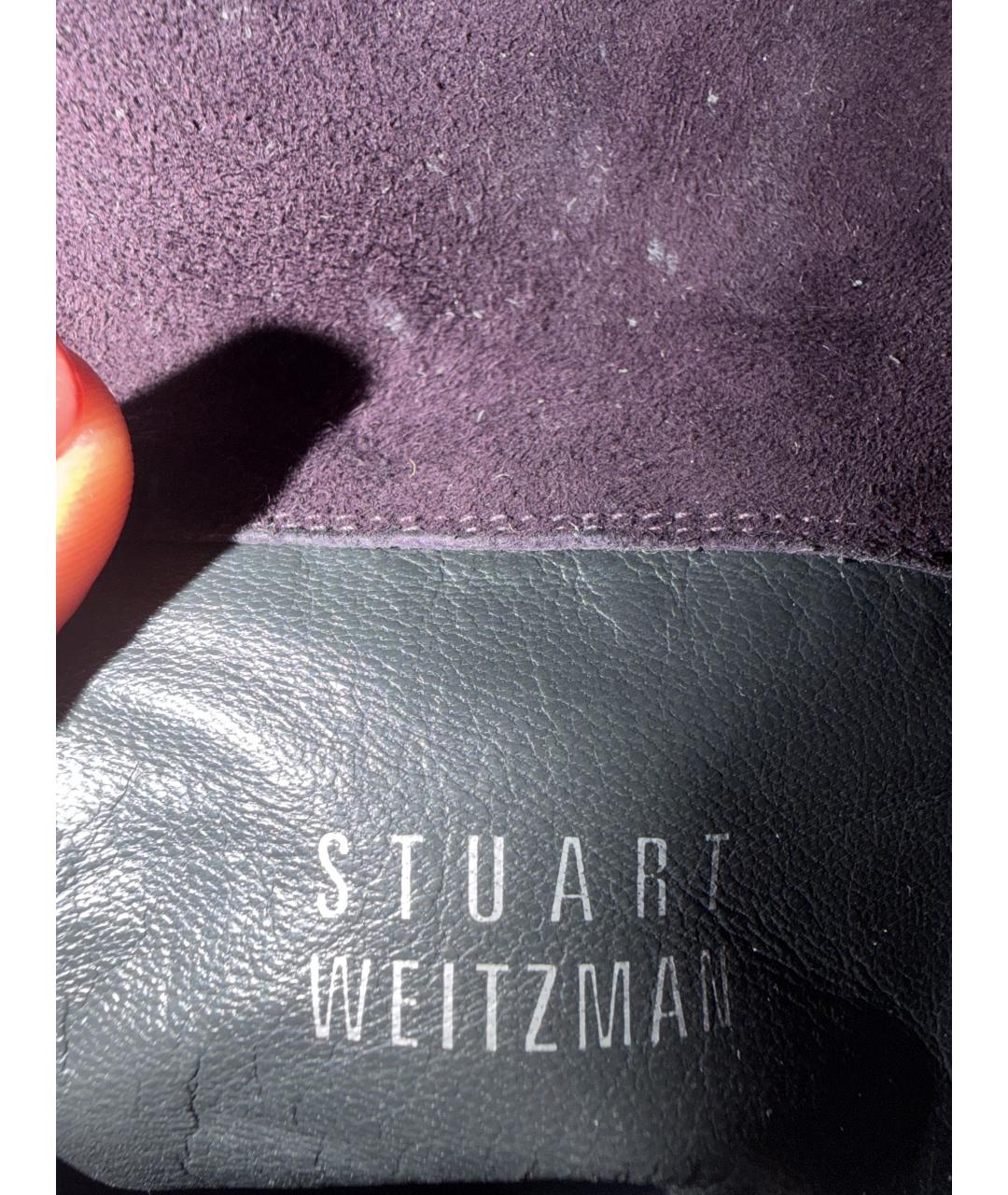 STUART WEITZMAN Фиолетовые замшевые ботфорты, фото 6