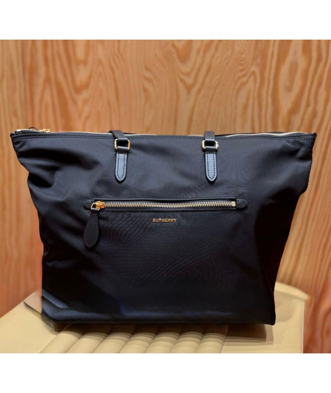 BURBERRY Черная сумка тоут, фото 3