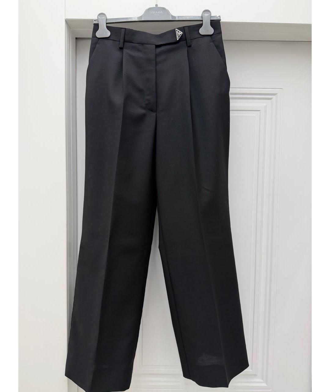PRADA Черные брюки широкие, фото 4