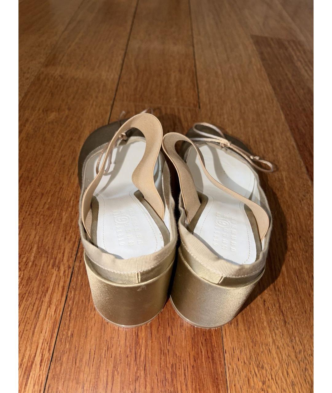 MM6 MAISON MARGIELA Хаки текстильные мюли, фото 3