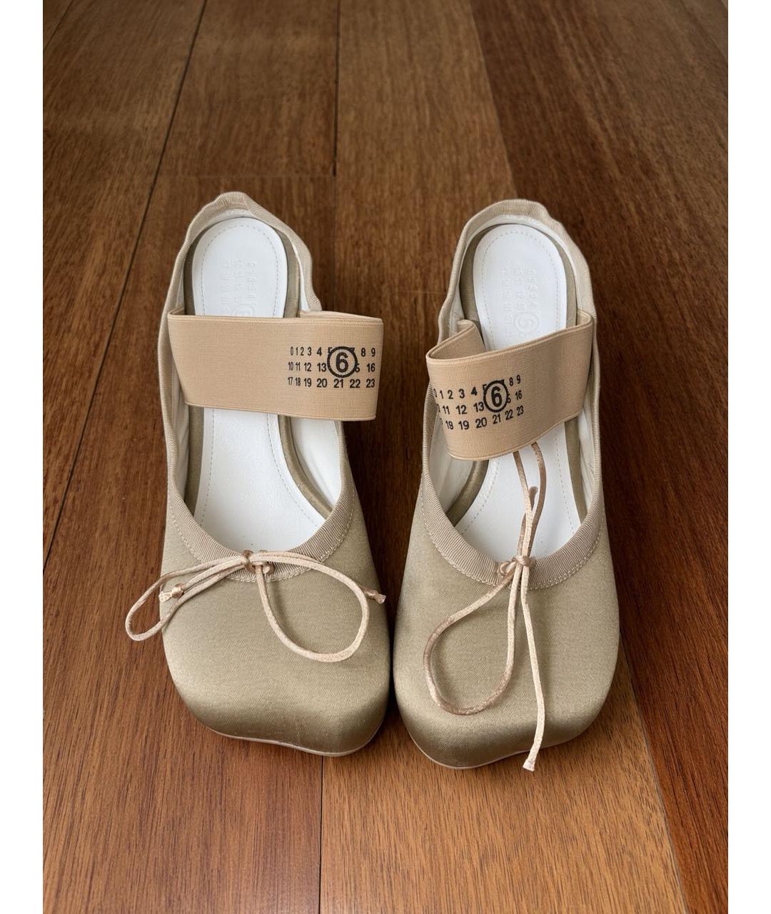 MM6 MAISON MARGIELA Хаки текстильные мюли, фото 2