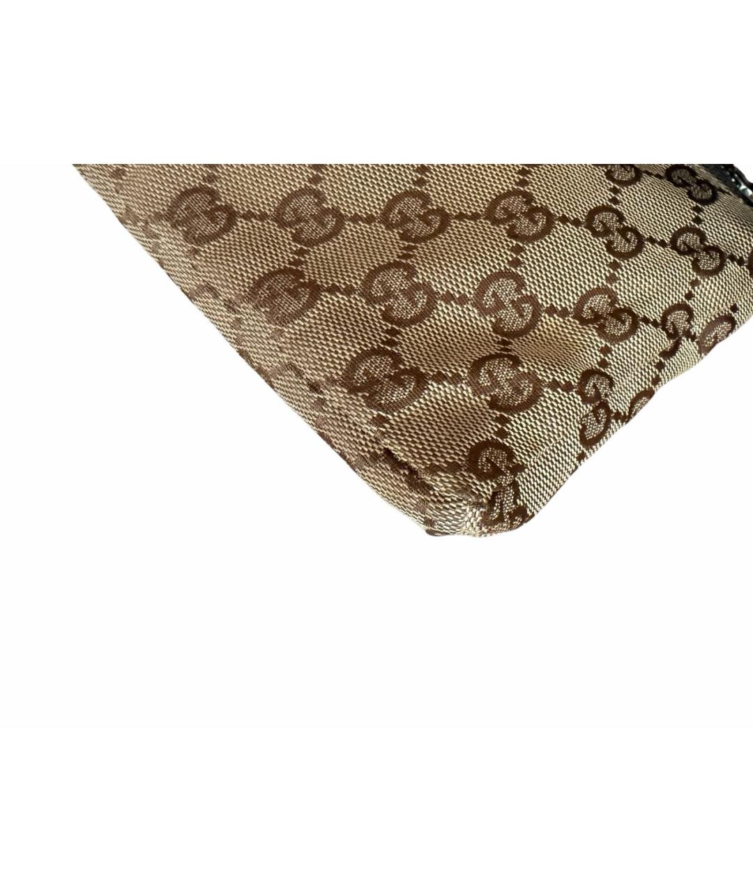 GUCCI Коричневая тканевая поясная сумка, фото 8