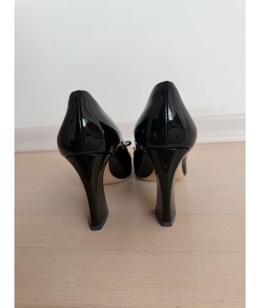 MIU MIU Черные туфли из лакированной кожи, фото 4