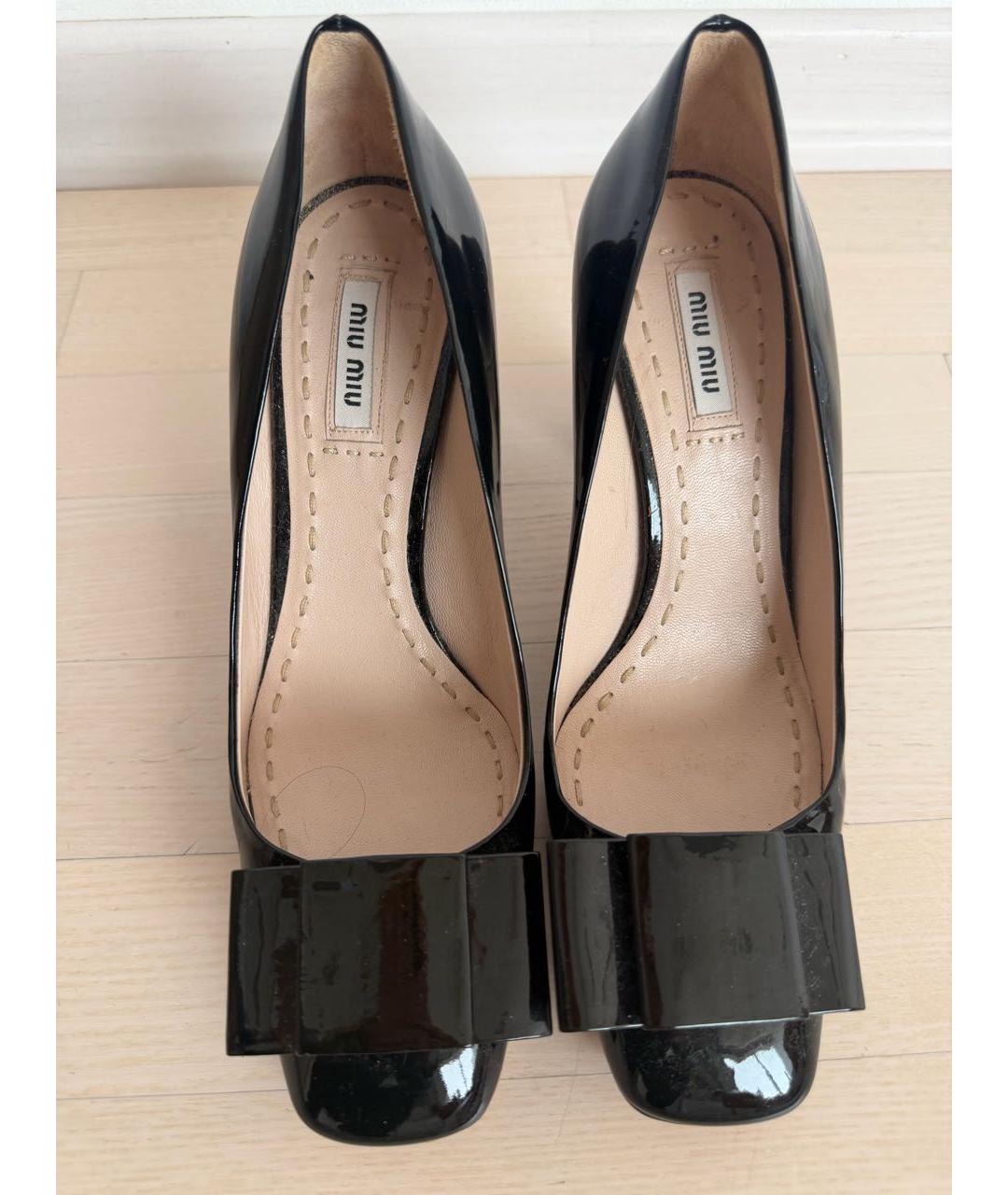 MIU MIU Черные туфли из лакированной кожи, фото 7