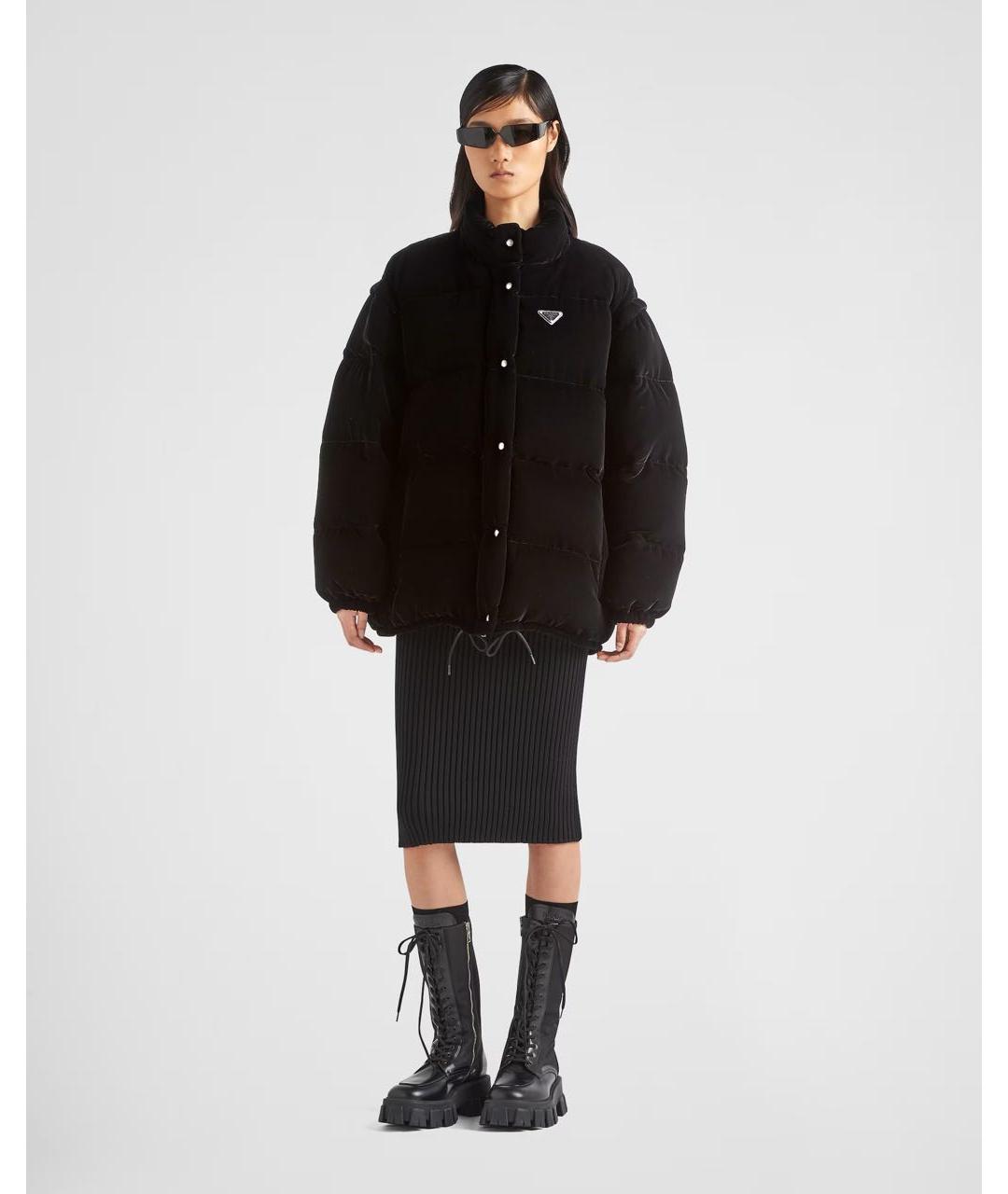 PRADA Черная вискозная куртка, фото 2
