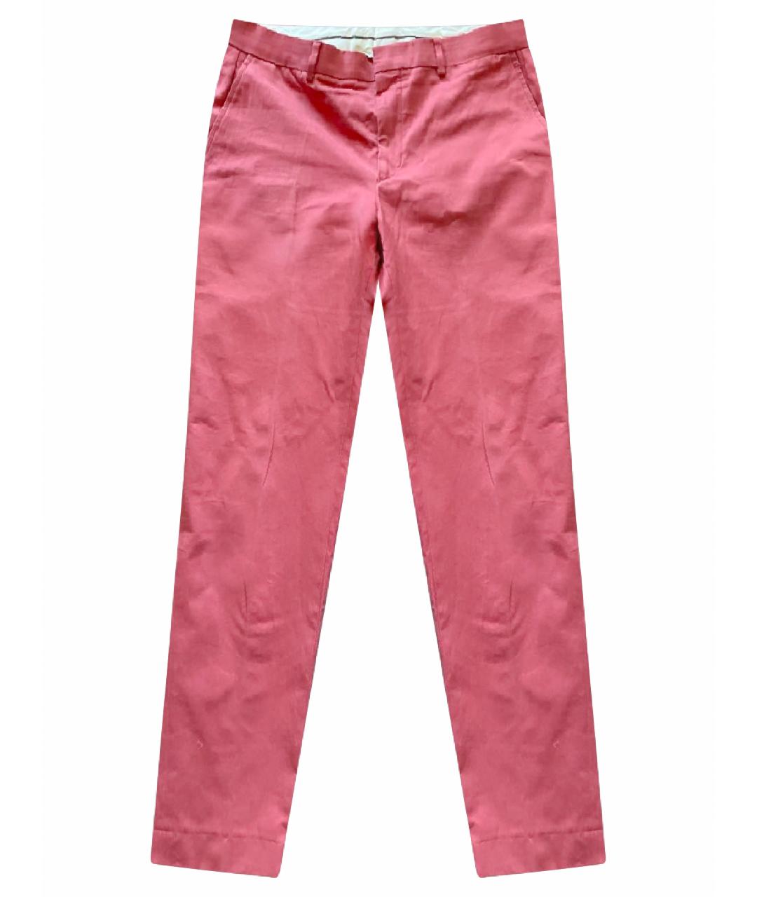 HERMES PRE-OWNED Розовые хлопковые брюки чинос, фото 1