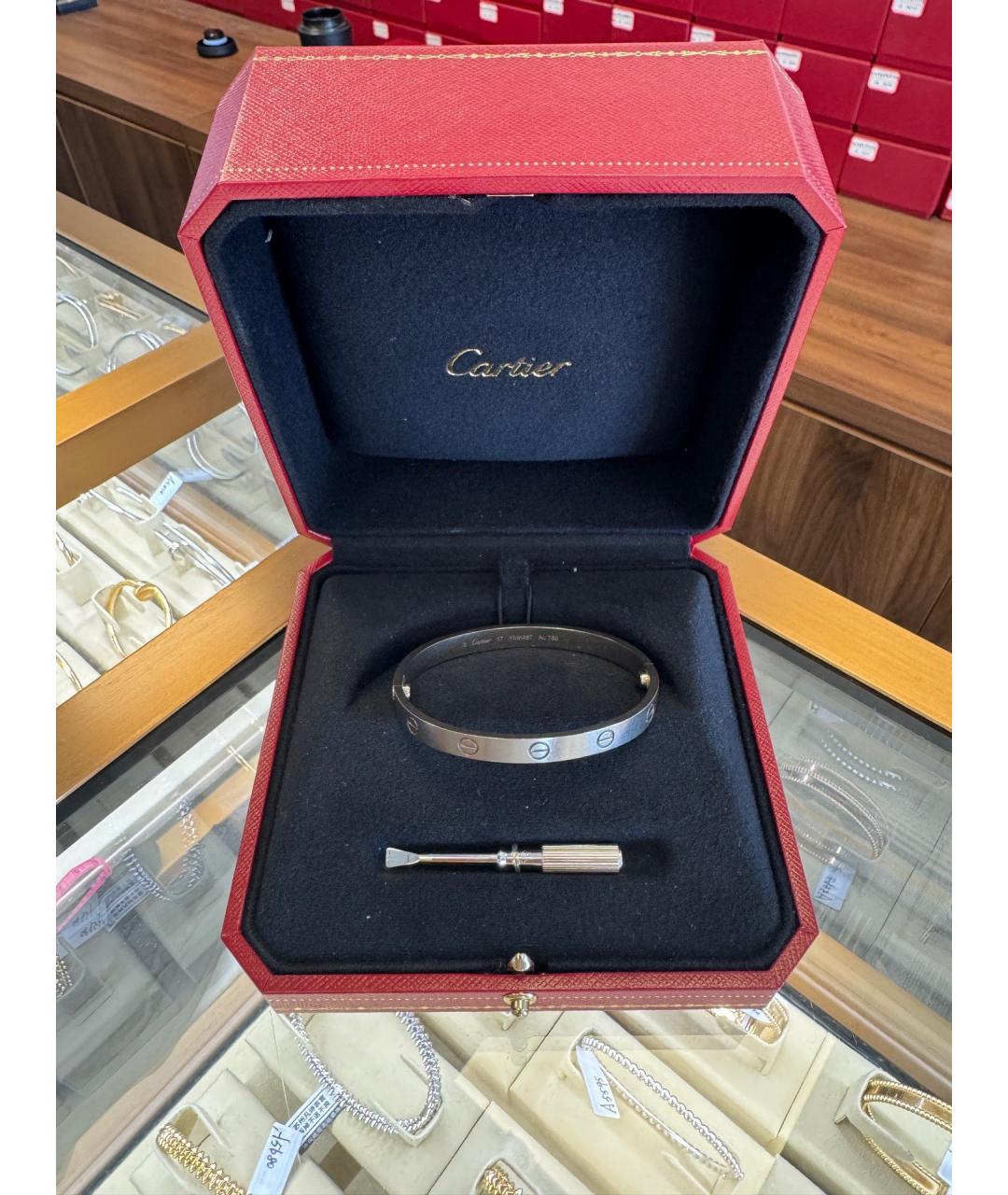 CARTIER Серебряный браслет из белого золота, фото 6