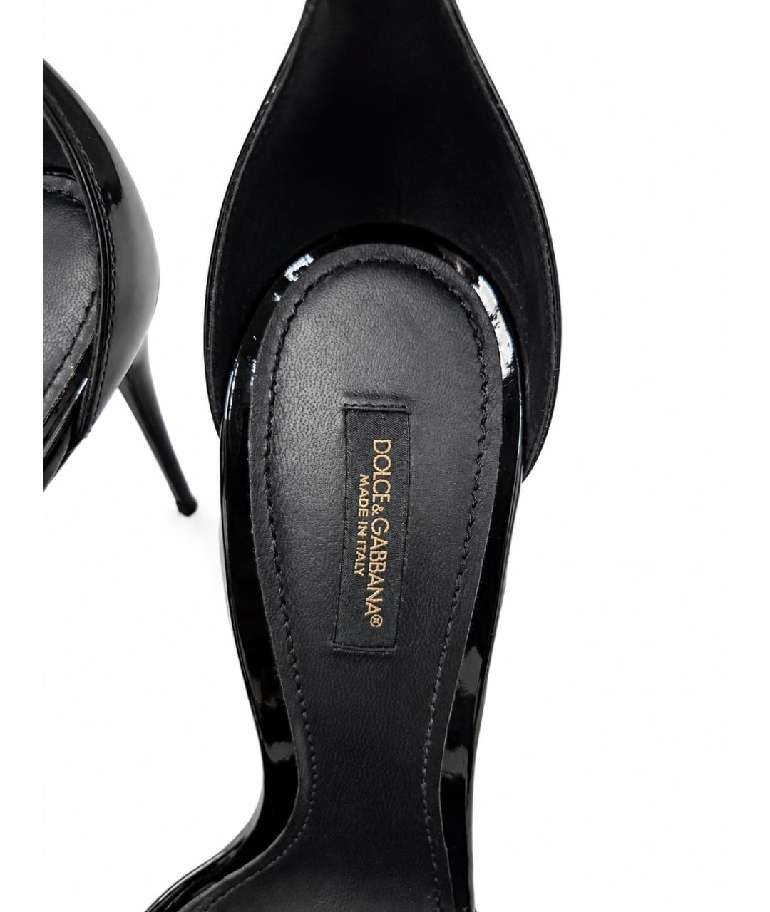 DOLCE&GABBANA Черные туфли из лакированной кожи, фото 3