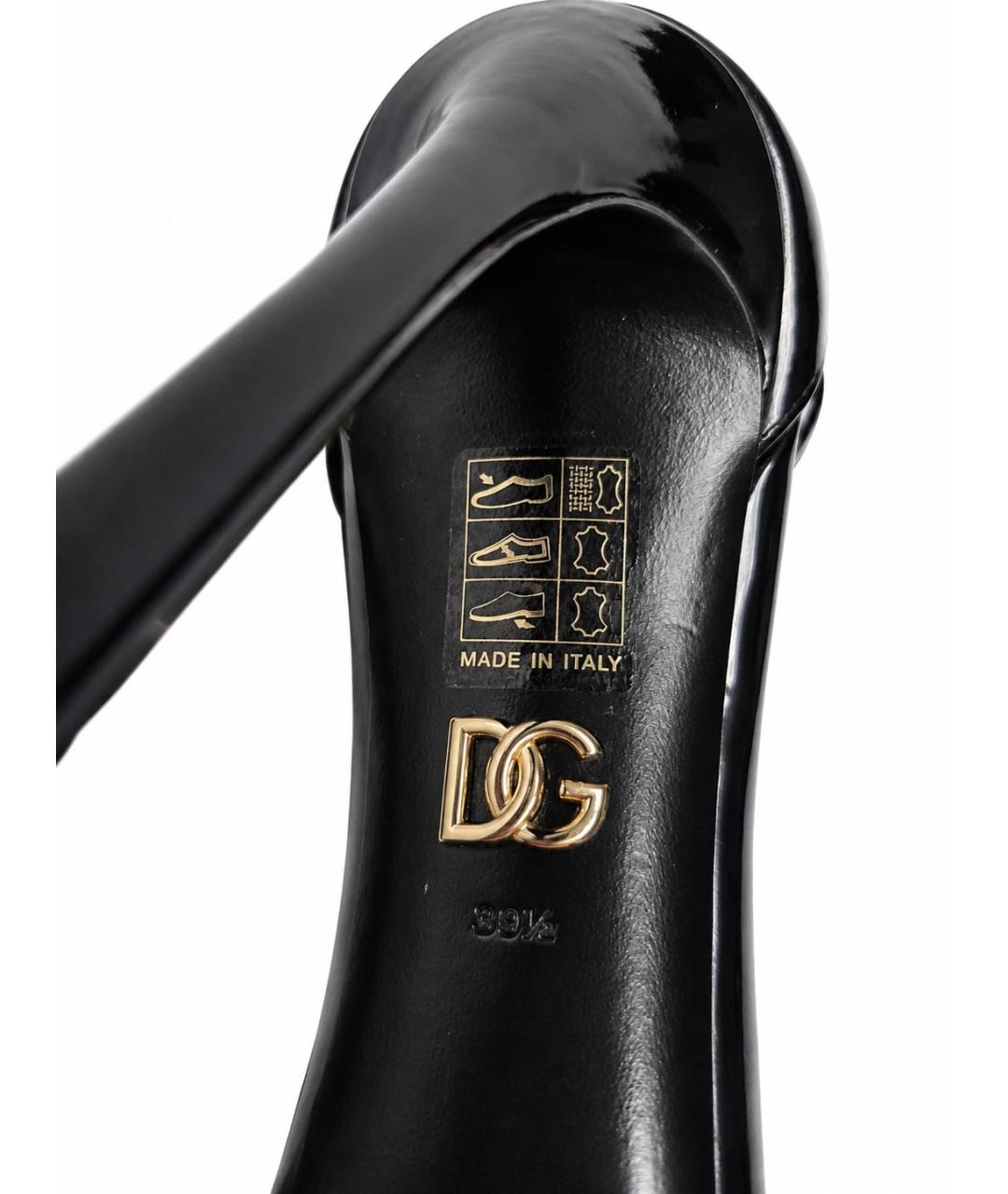DOLCE&GABBANA Черные туфли из лакированной кожи, фото 2