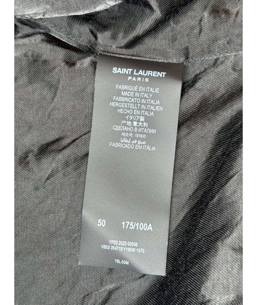 SAINT LAURENT Черная хлопковая куртка, фото 6