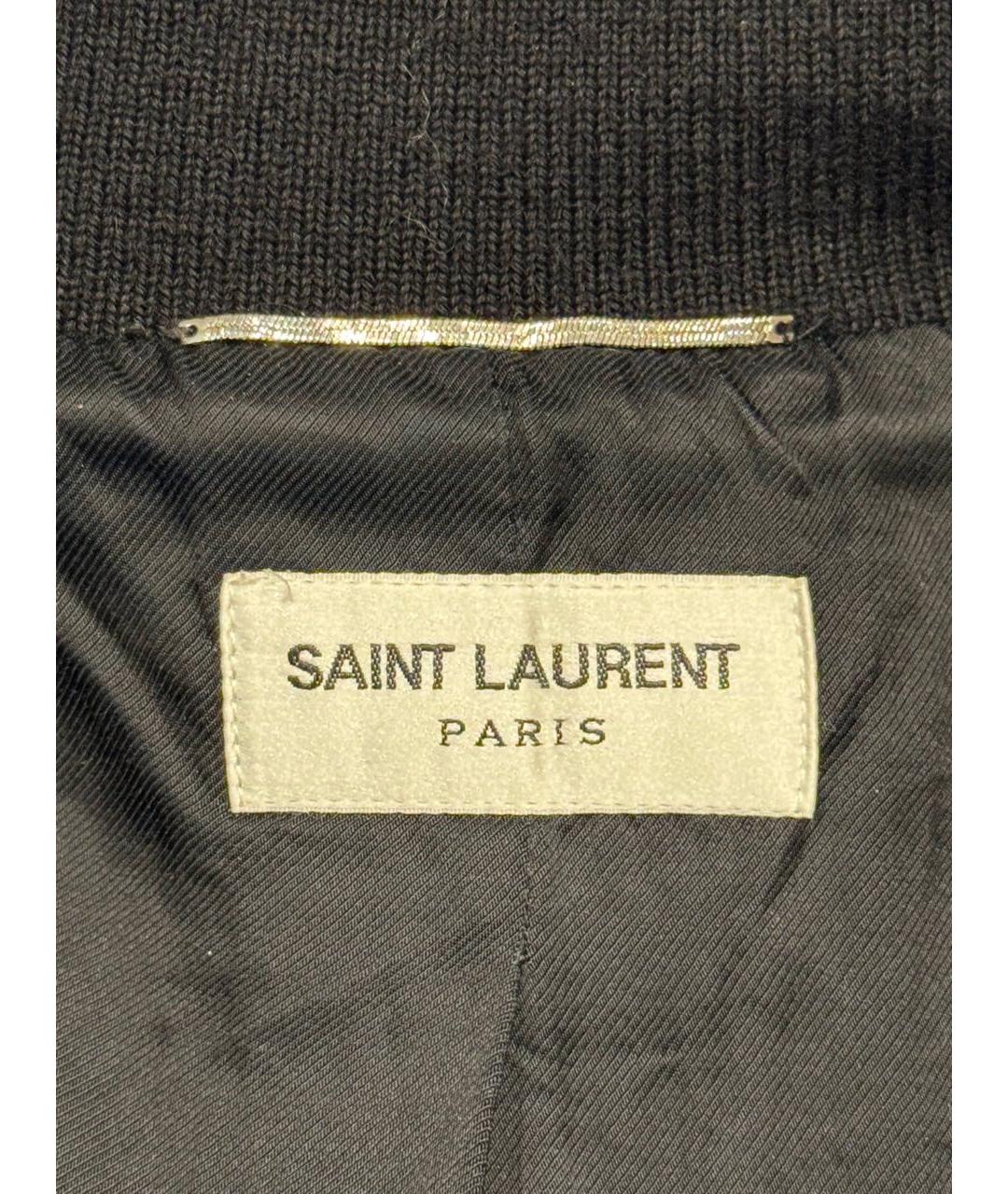 SAINT LAURENT Черная хлопковая куртка, фото 5