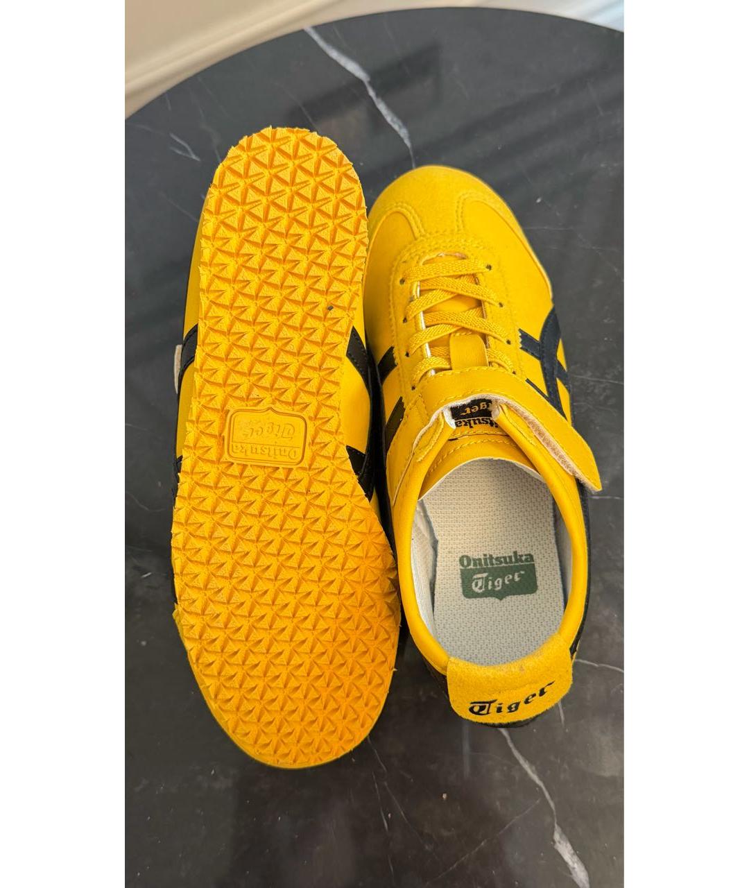 ONITSUKA TIGER Желтые кеды из искусственной кожи, фото 3