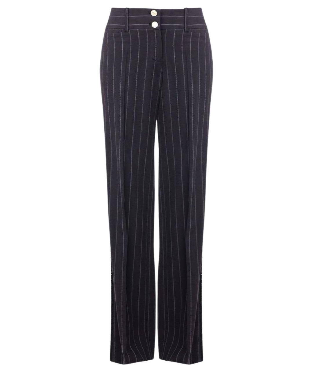 DOLCE&GABBANA Черные хлопковые прямые брюки, фото 1