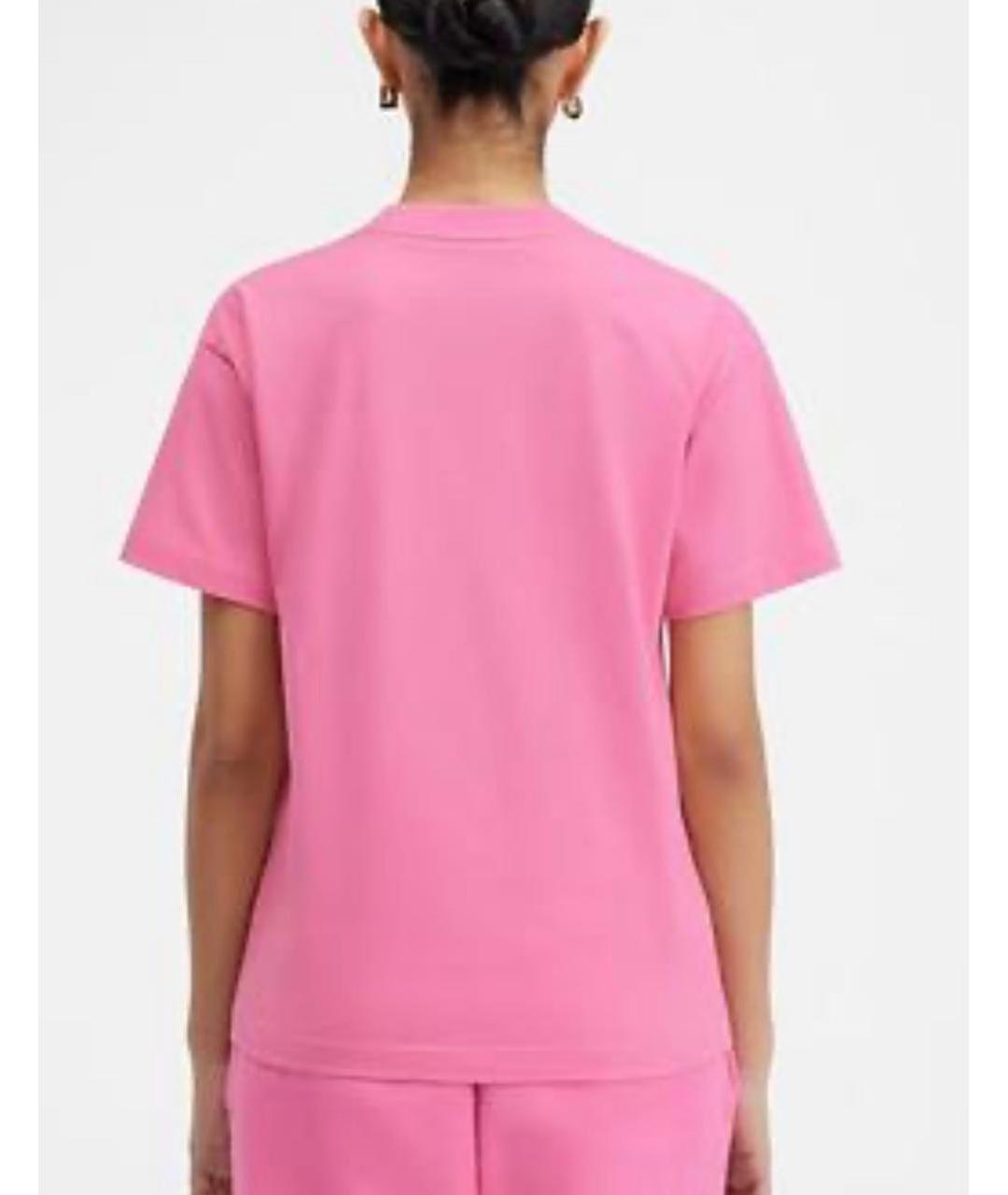 JACQUEMUS Розовая хлопковая футболка, фото 2