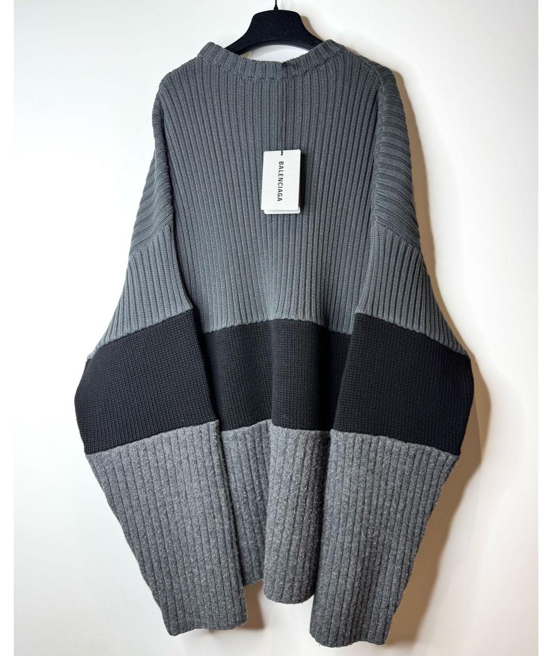 BALENCIAGA Черный хлопковый джемпер / свитер, фото 3