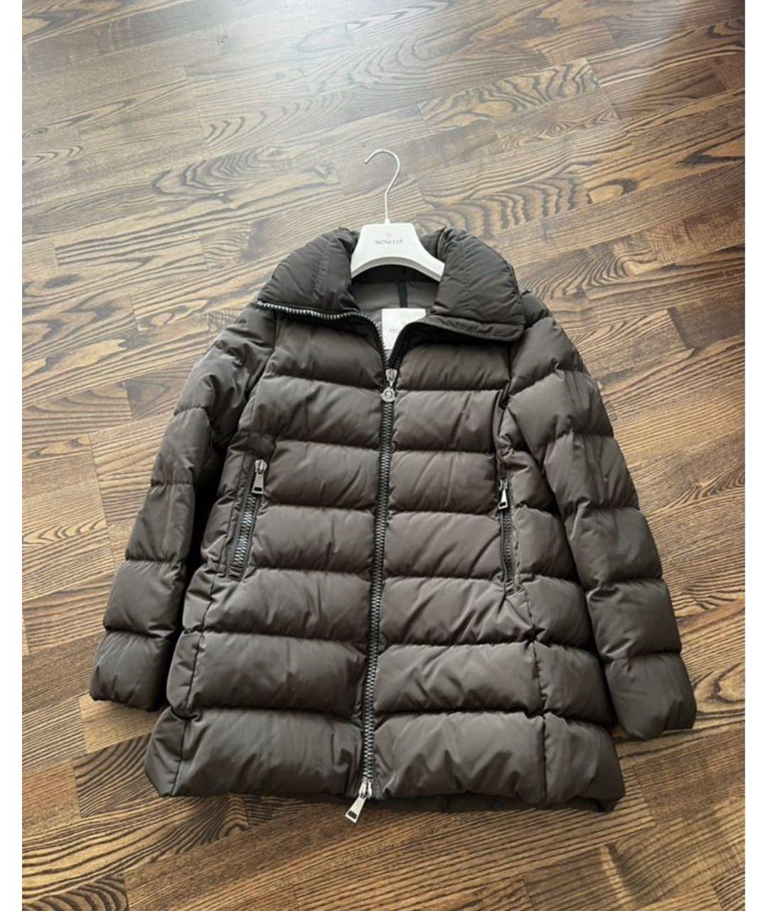 MONCLER Хаки полиамидовая куртка, фото 3