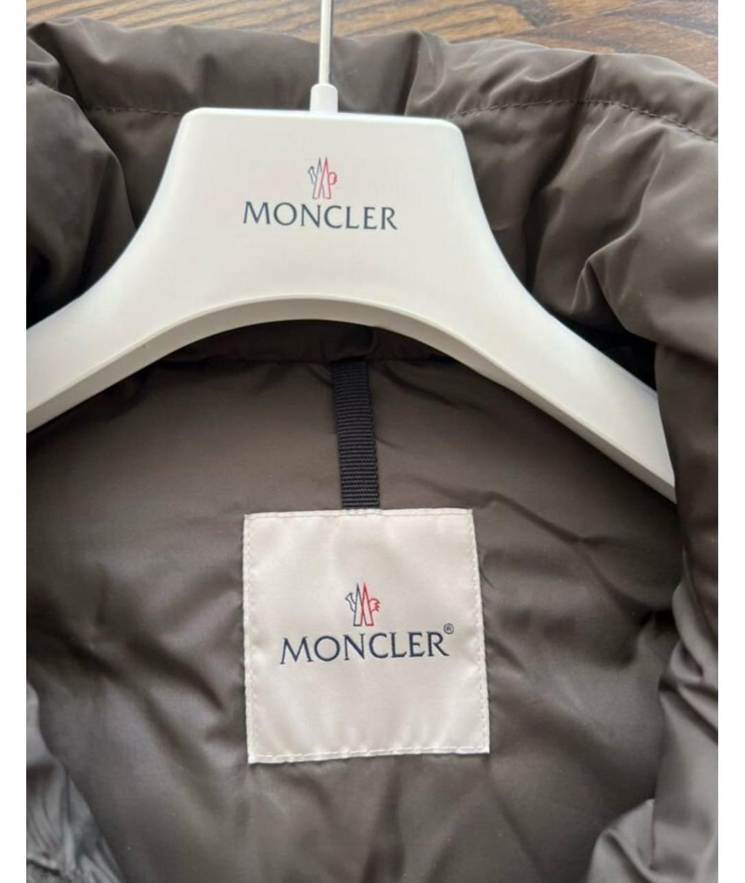 MONCLER Хаки полиамидовая куртка, фото 4