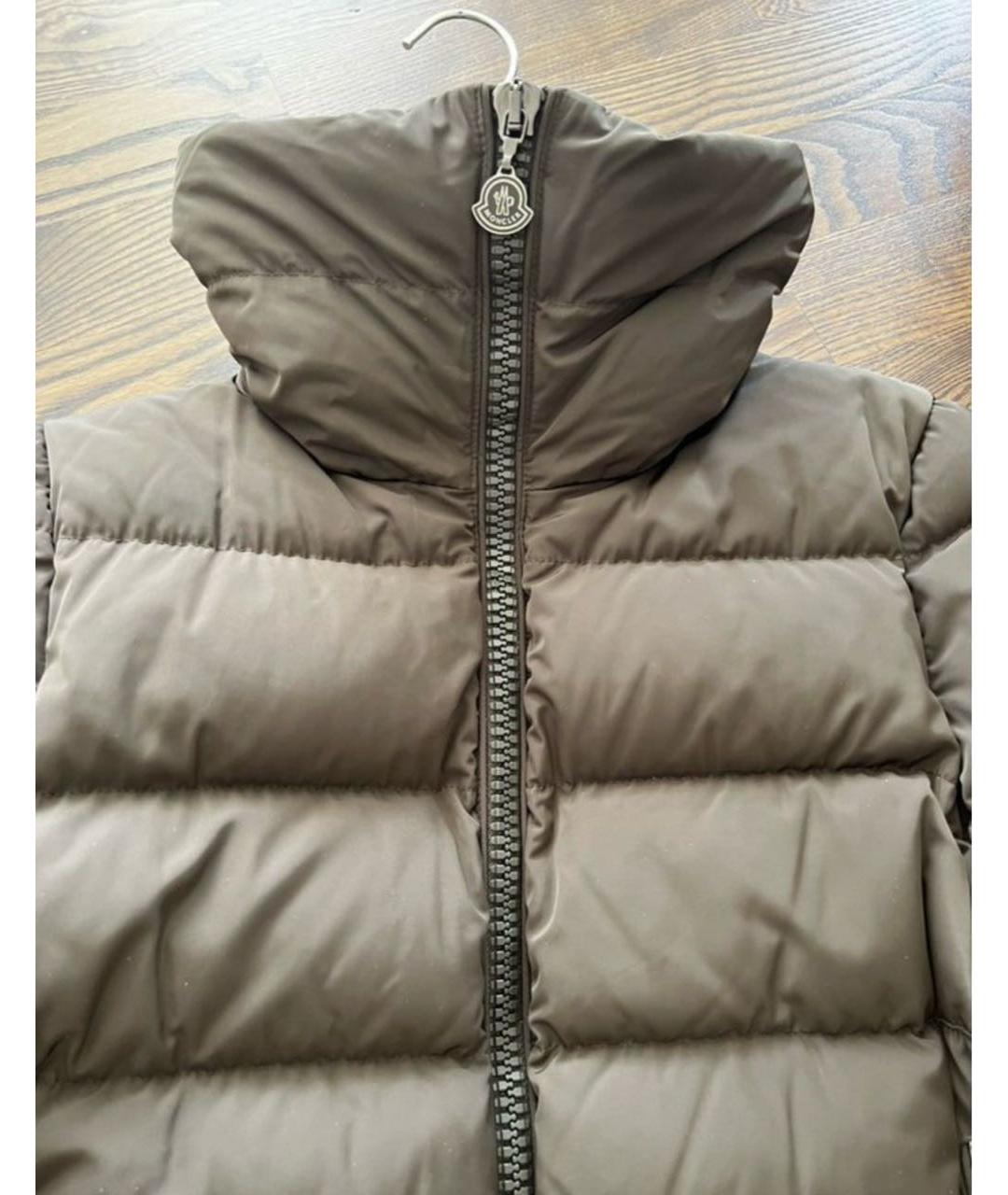MONCLER Хаки полиамидовая куртка, фото 2