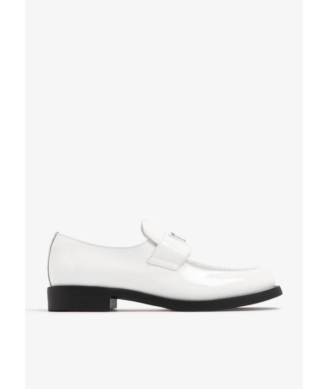 PRADA Белые кожаные лоферы, фото 6