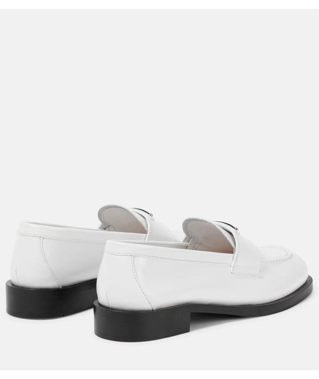 PRADA Белые кожаные лоферы, фото 4