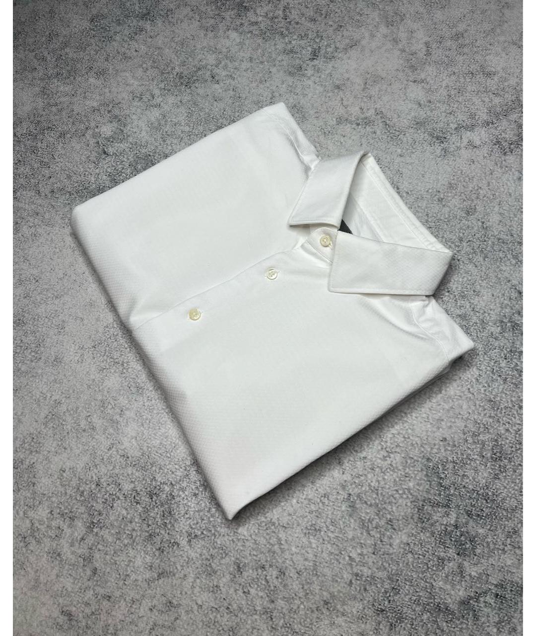 CANALI Белая хлопковая классическая рубашка, фото 2