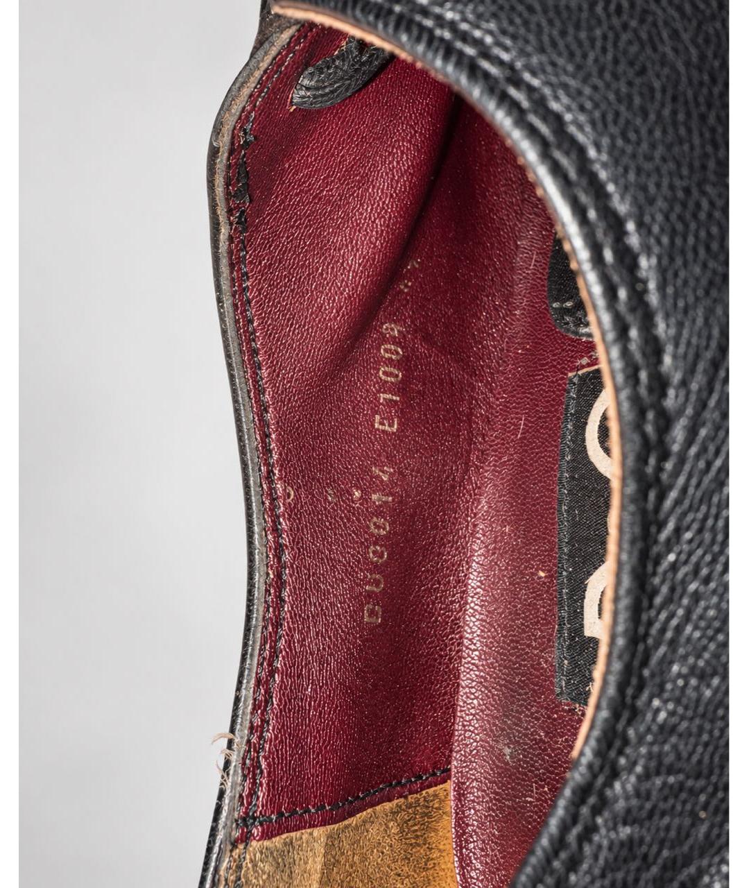 DOLCE&GABBANA Черные кожаные туфли, фото 8