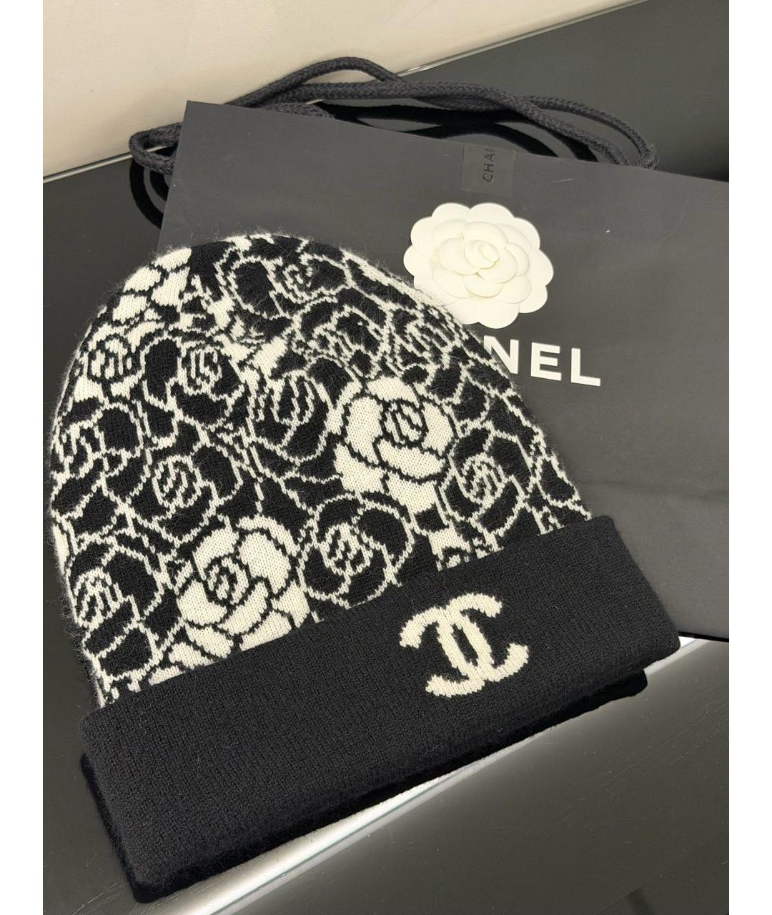 CHANEL Черная кашемировая шапка, фото 5