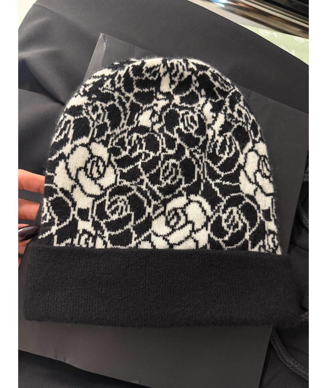 CHANEL Черная кашемировая шапка, фото 2