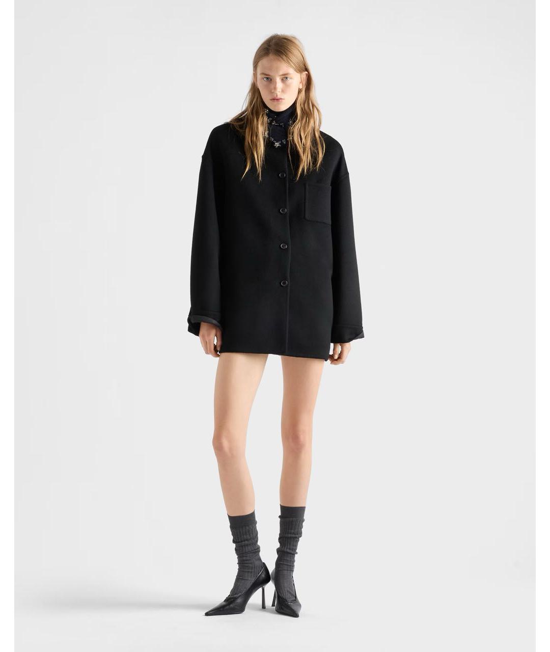 PRADA Черная шерстяная куртка, фото 2