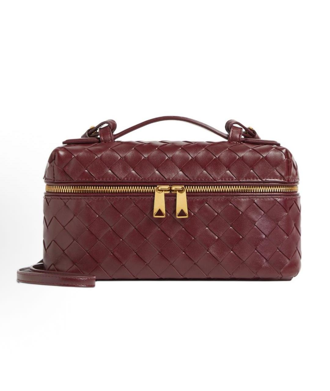 BOTTEGA VENETA Бордовая кожаная сумка через плечо, фото 7