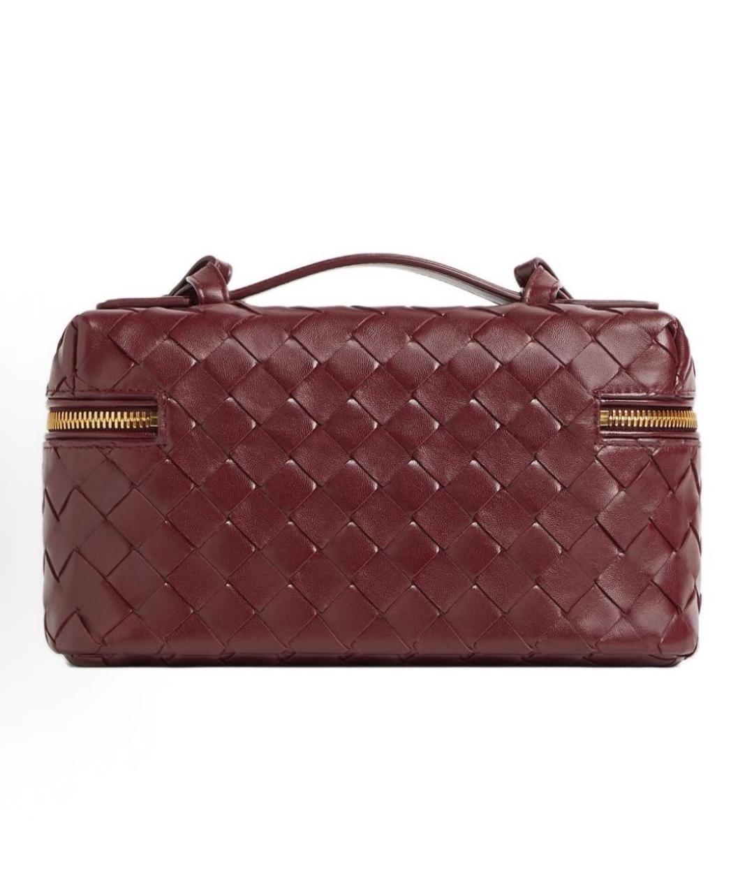BOTTEGA VENETA Бордовая кожаная сумка через плечо, фото 3