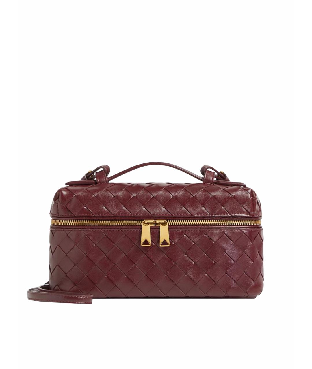 BOTTEGA VENETA Бордовая кожаная сумка через плечо, фото 1