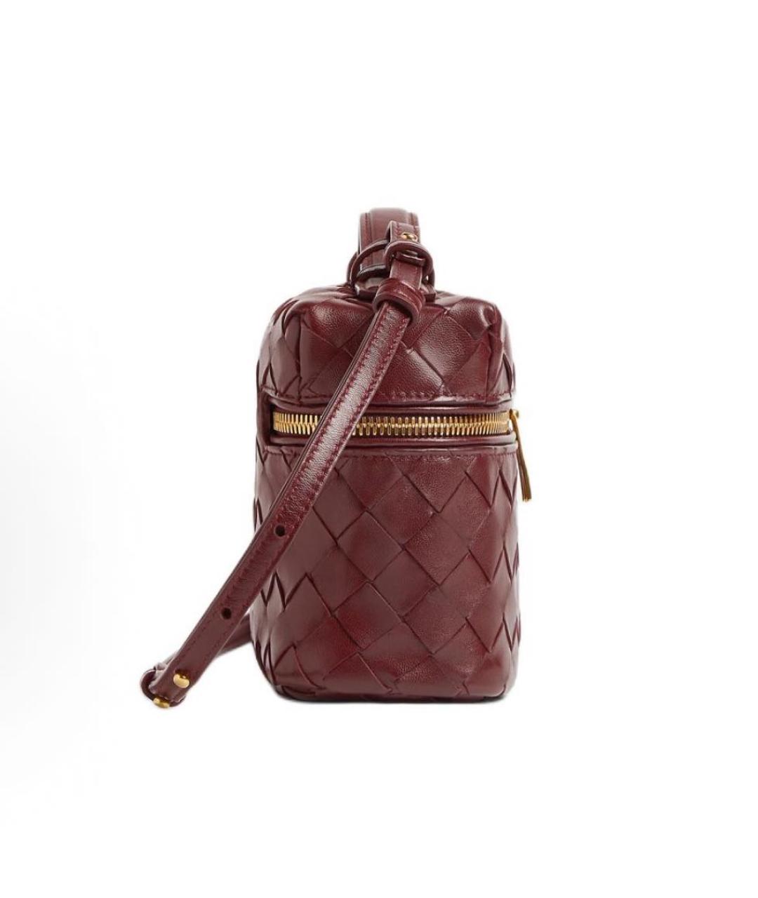 BOTTEGA VENETA Бордовая кожаная сумка через плечо, фото 2