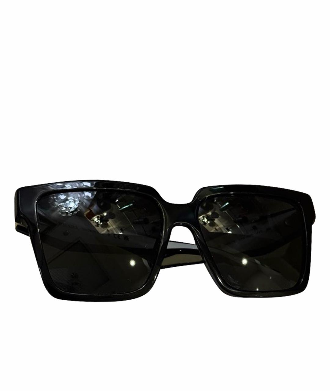 PRADA Черные пластиковые солнцезащитные очки, фото 1