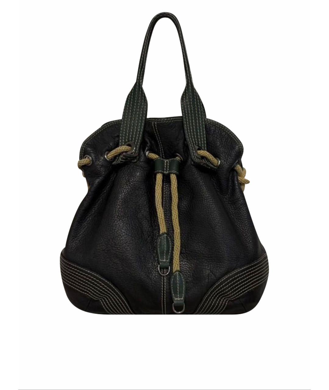 BOTTEGA VENETA Черная кожаная сумка через плечо, фото 1