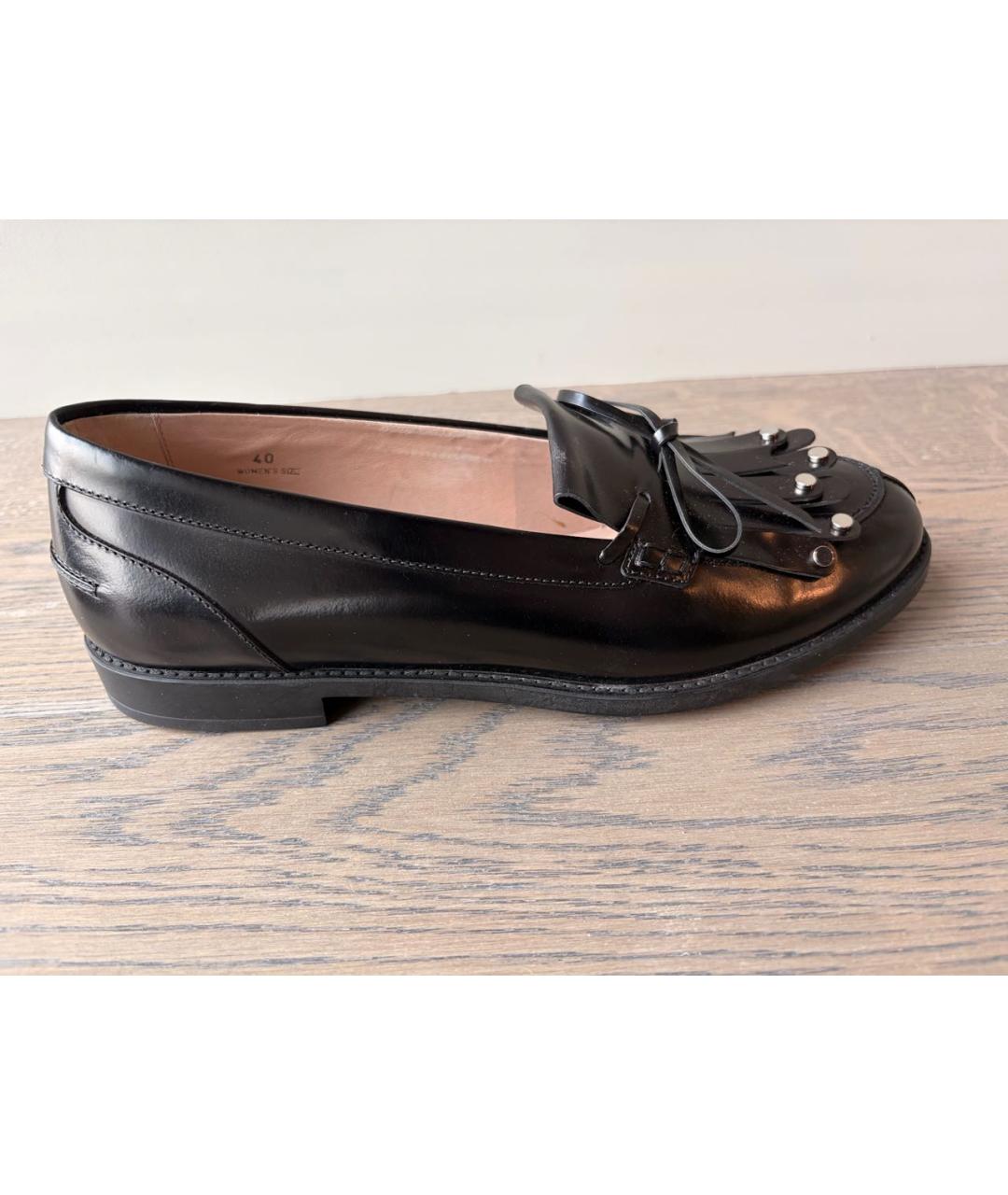 TOD'S Черные кожаные лоферы, фото 8