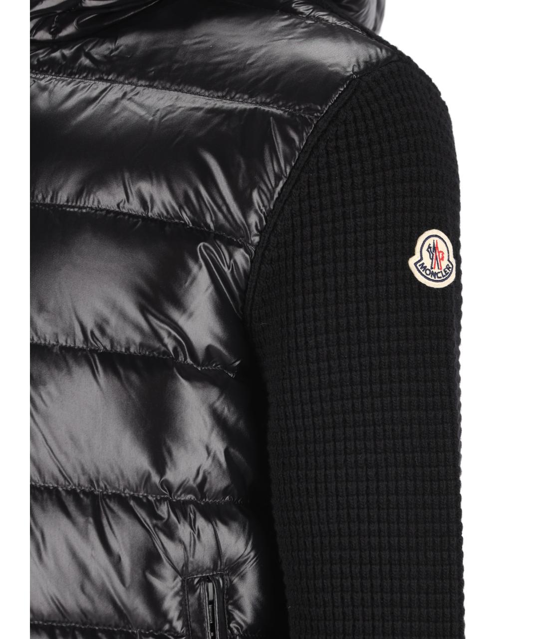 MONCLER Черный шерстяной кардиган, фото 4