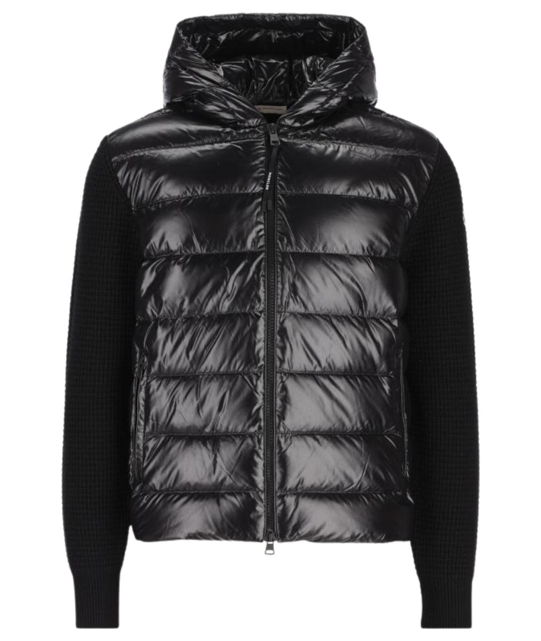 MONCLER Черный шерстяной кардиган, фото 1
