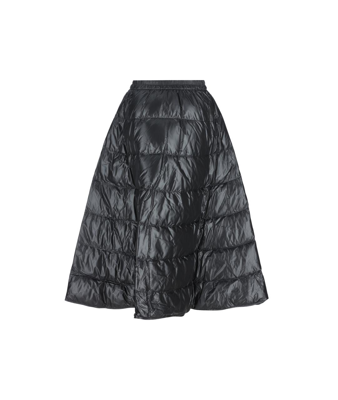 MONCLER Черная полиамидовая юбка миди, фото 2