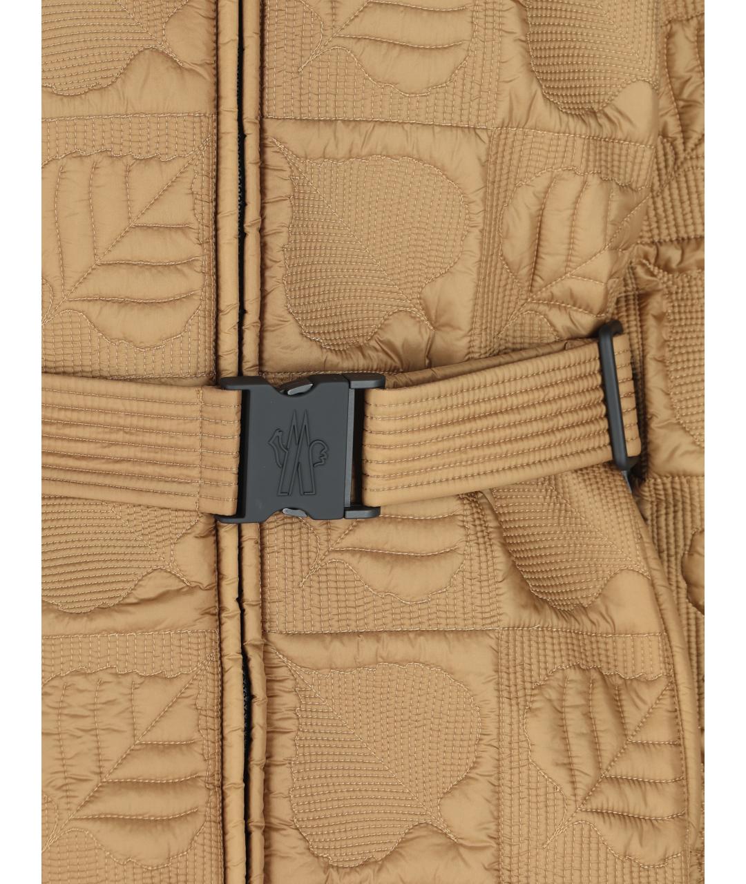 MONCLER GRENOBLE Бежевая полиэстеровая куртка, фото 3