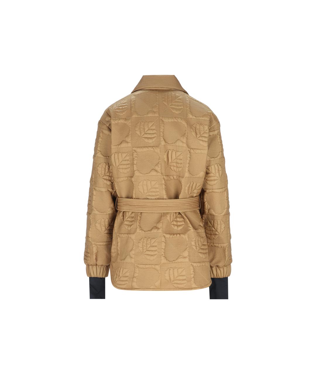 MONCLER GRENOBLE Бежевая полиэстеровая куртка, фото 2