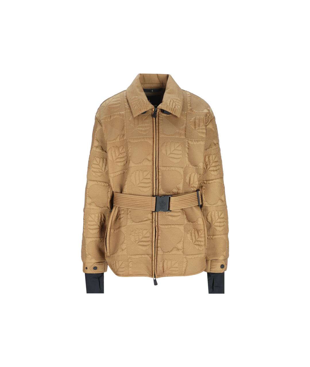 MONCLER GRENOBLE Бежевая полиэстеровая куртка, фото 5