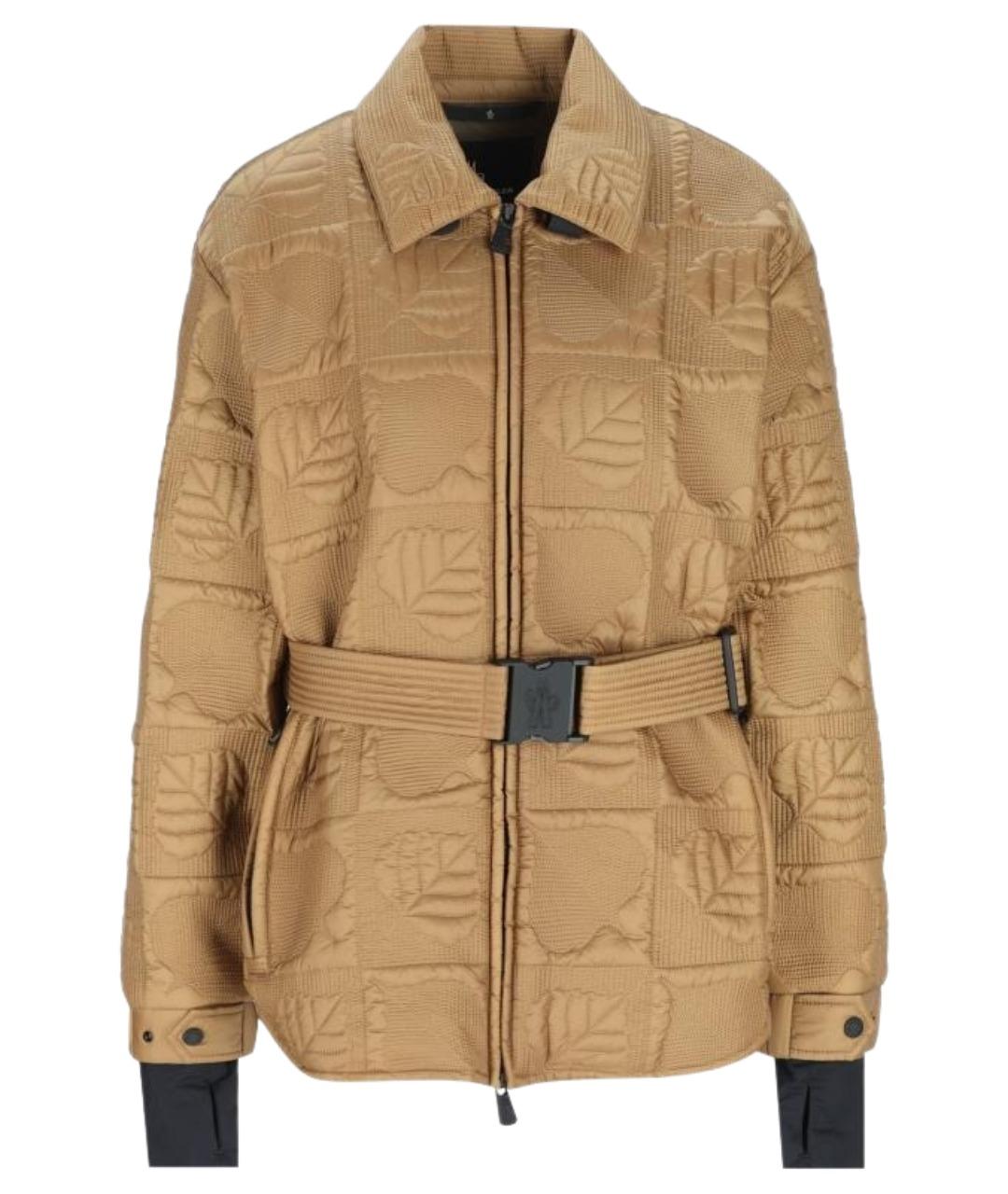 MONCLER GRENOBLE Бежевая полиэстеровая куртка, фото 1