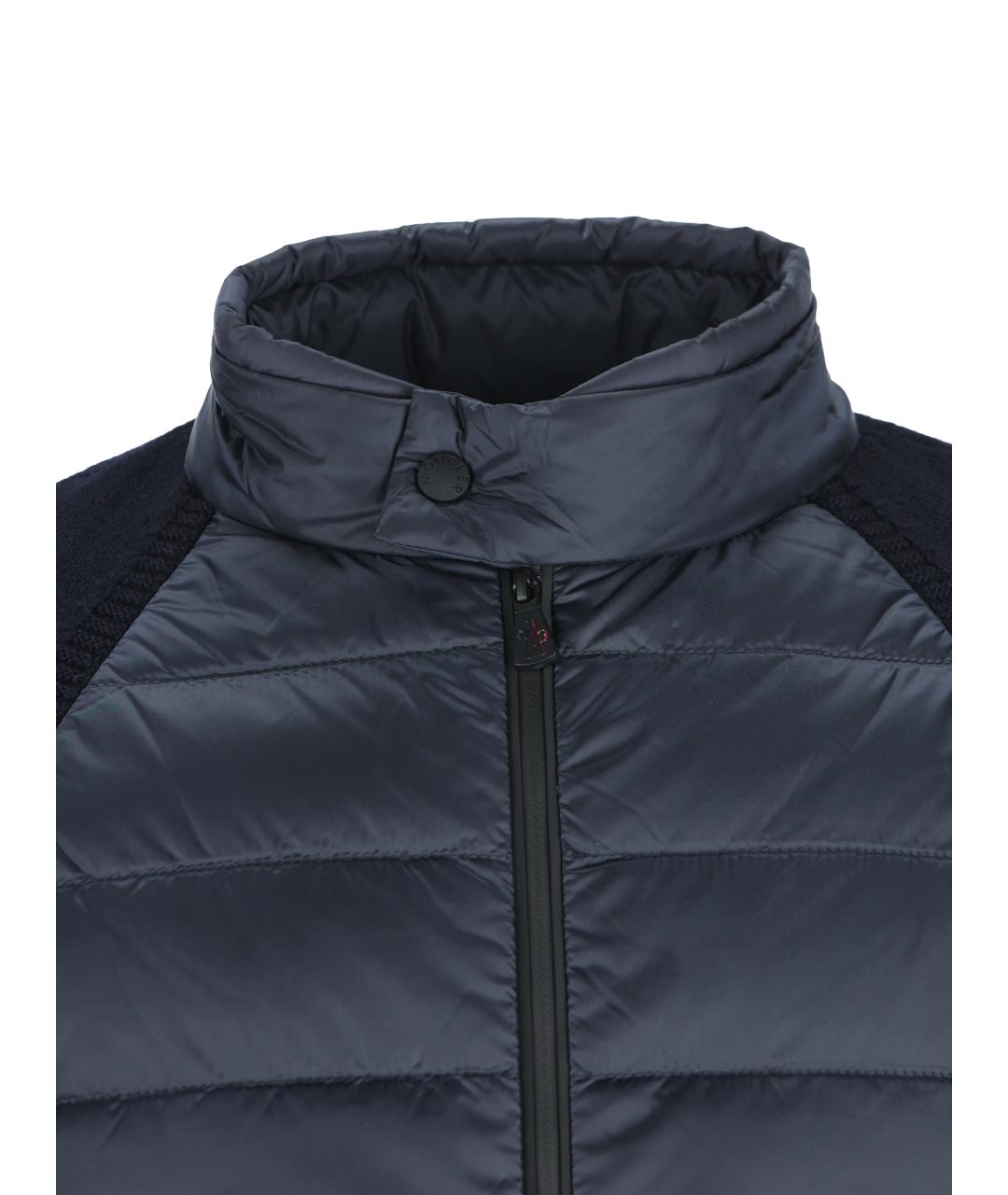MONCLER GRENOBLE Синий шерстяной кардиган, фото 3